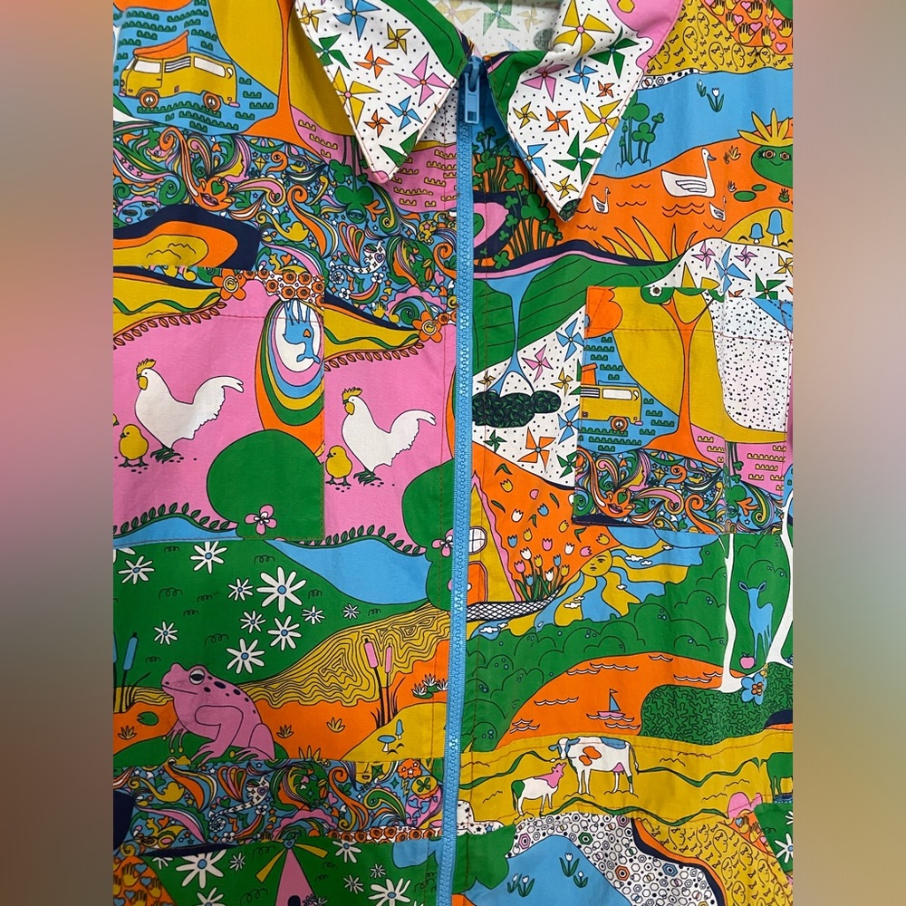 Blue Platypus Rainbow Landscape Jumpsuit XL